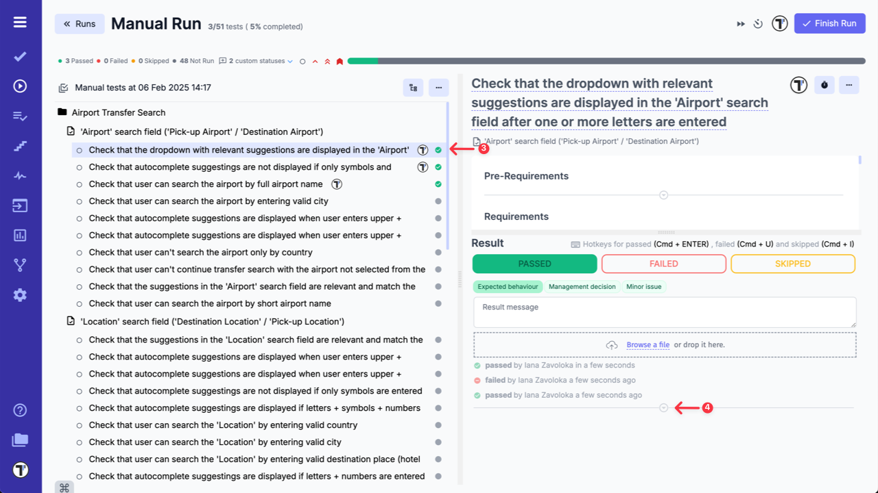 Testomat.io - Test Case History